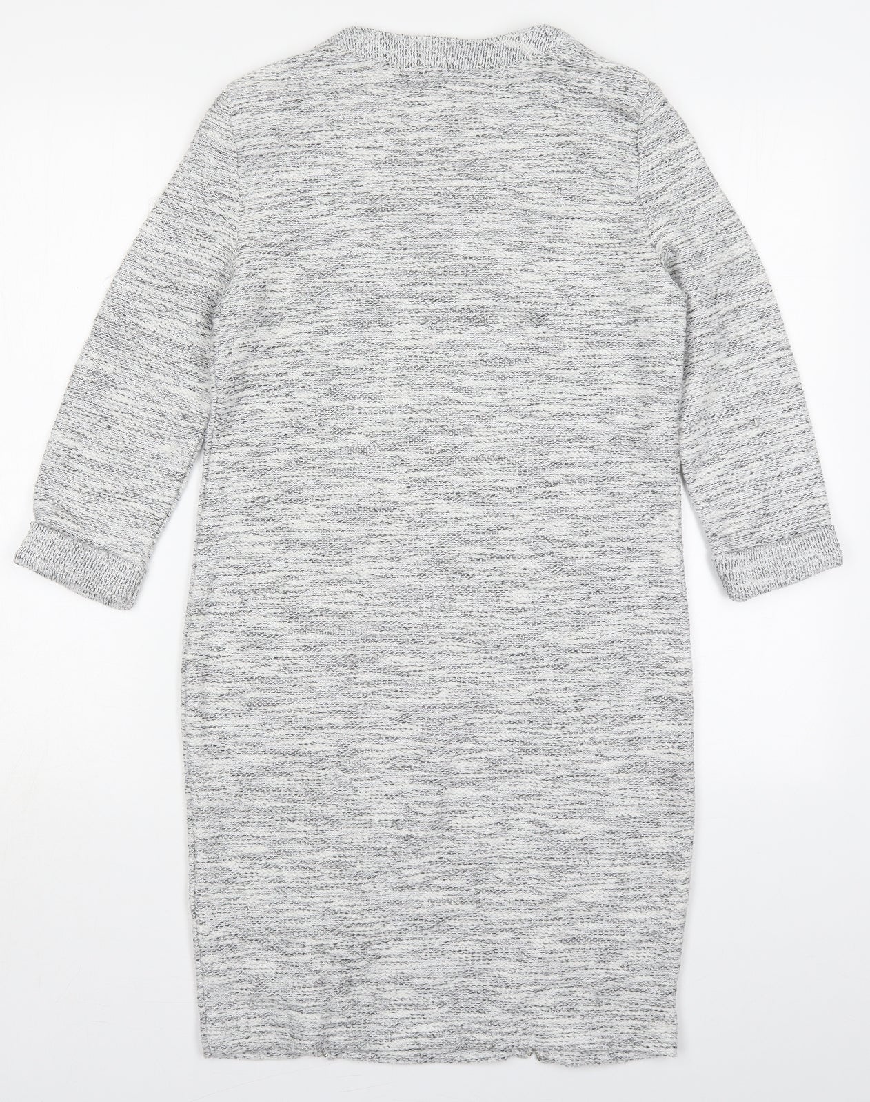 Marks and Spencer Womens Grey  Polyester Pencil Dress  Size 8  Round Neck Pullover