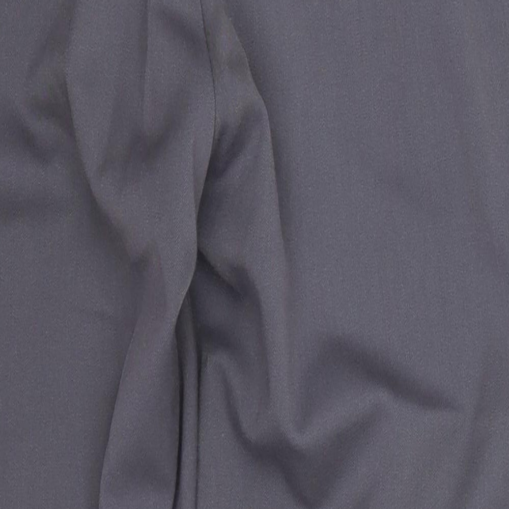 Anna Rose Womens Grey  Polyester Trousers  Size 12 L27 in Regular Button