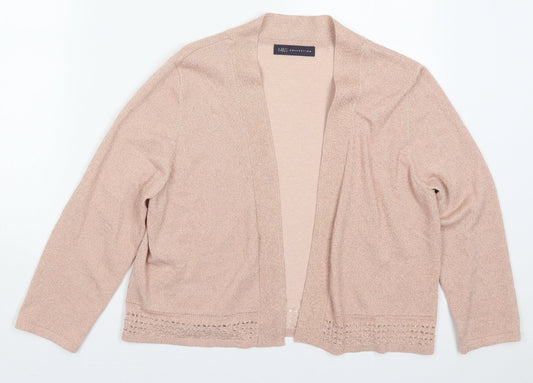 Marks and Spencer Womens Pink V-Neck  Viscose Cardigan Jumper Size 14