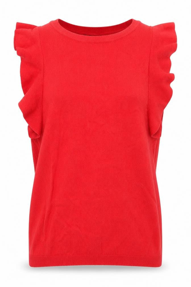 Dorothy Perkins Womens Red Round Neck  Viscose Pullover Jumper Size 10
