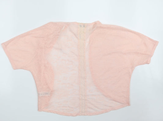 Dorothy Perkins Womens Pink Floral Polyester Basic Blouse Size 10 V-Neck