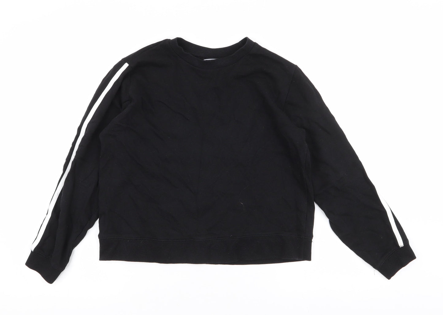 ASOS Womens Black  Cotton Pullover Sweatshirt Size 8  Pullover