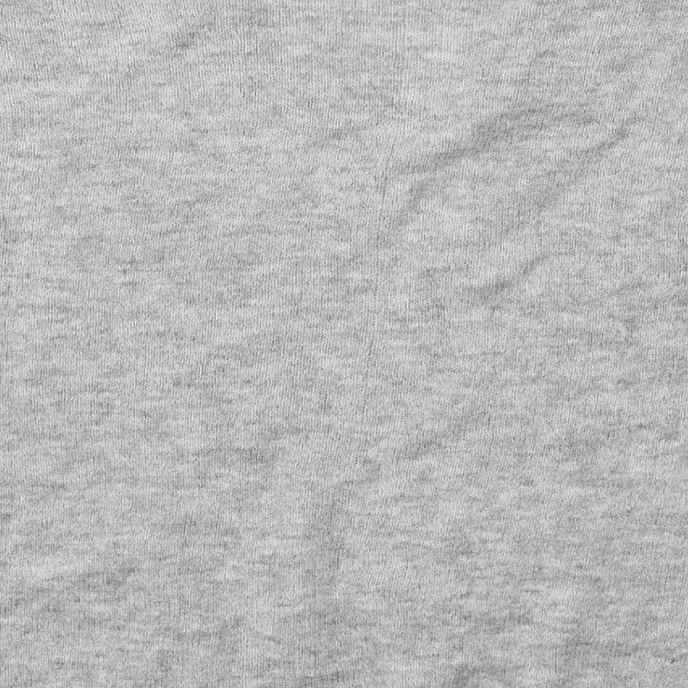 H&M Womens Grey V-Neck  Acrylic Pullover Jumper Size S