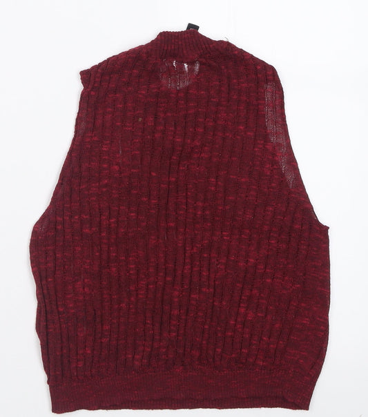 H&M Womens Red  Polyester Cropped Tank Size XS Crew Neck