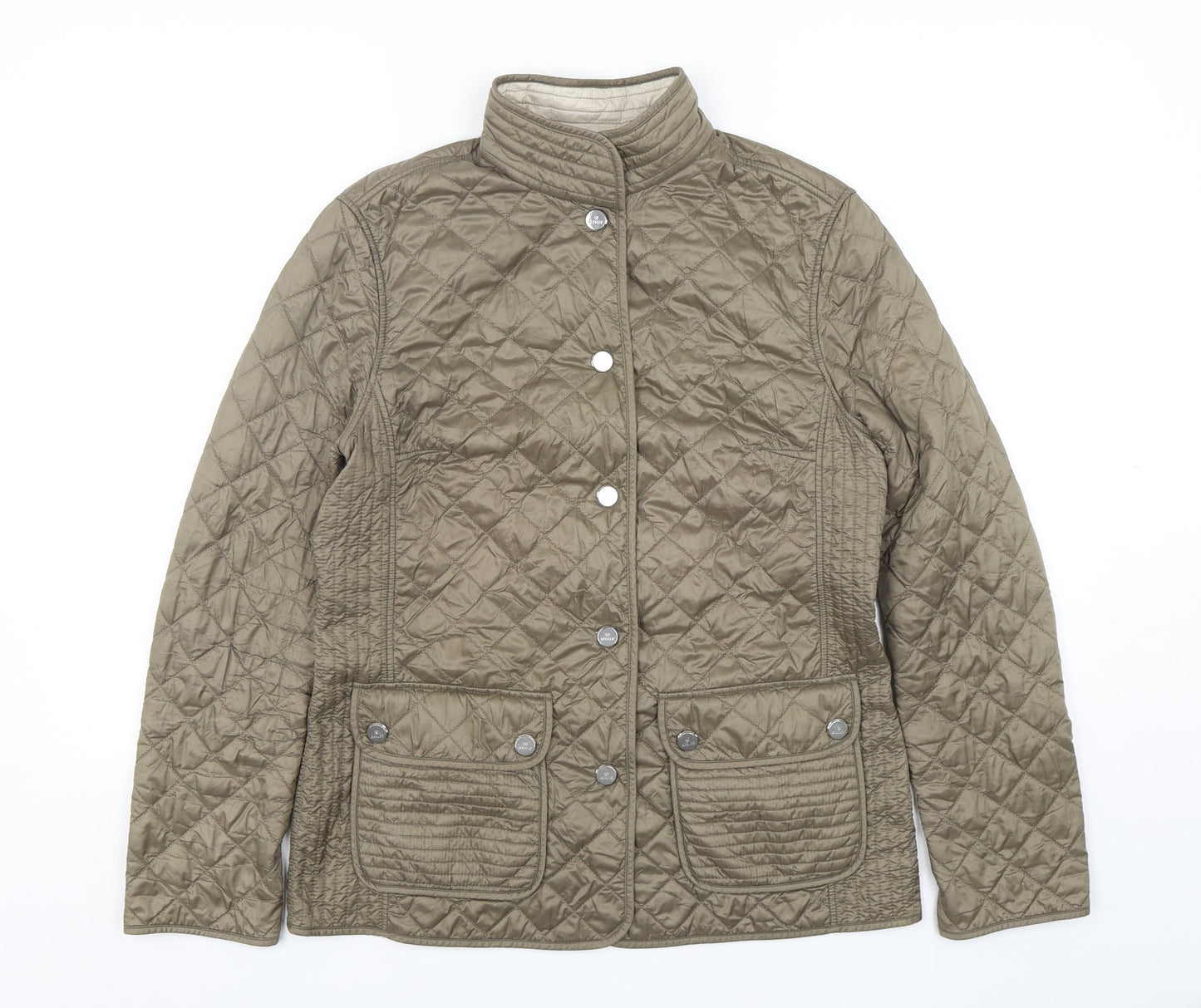 Basler  Womens Green   Quilted Jacket Size 10  Snap