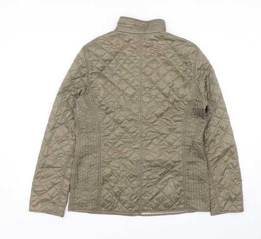 Basler  Womens Green   Quilted Jacket Size 10  Snap