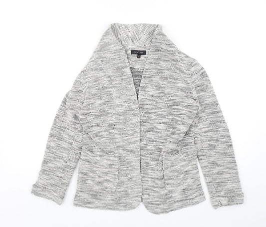 New Look Womens Grey  Cotton Jacket Blazer Size 8
