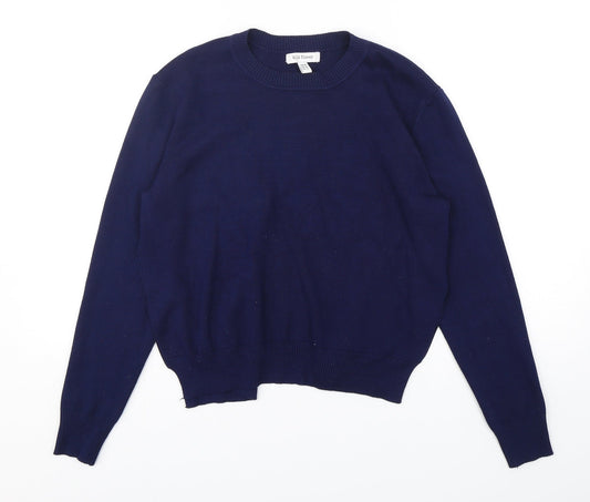 Wild Flower  Womens Blue Round Neck  Viscose Pullover Jumper Size M