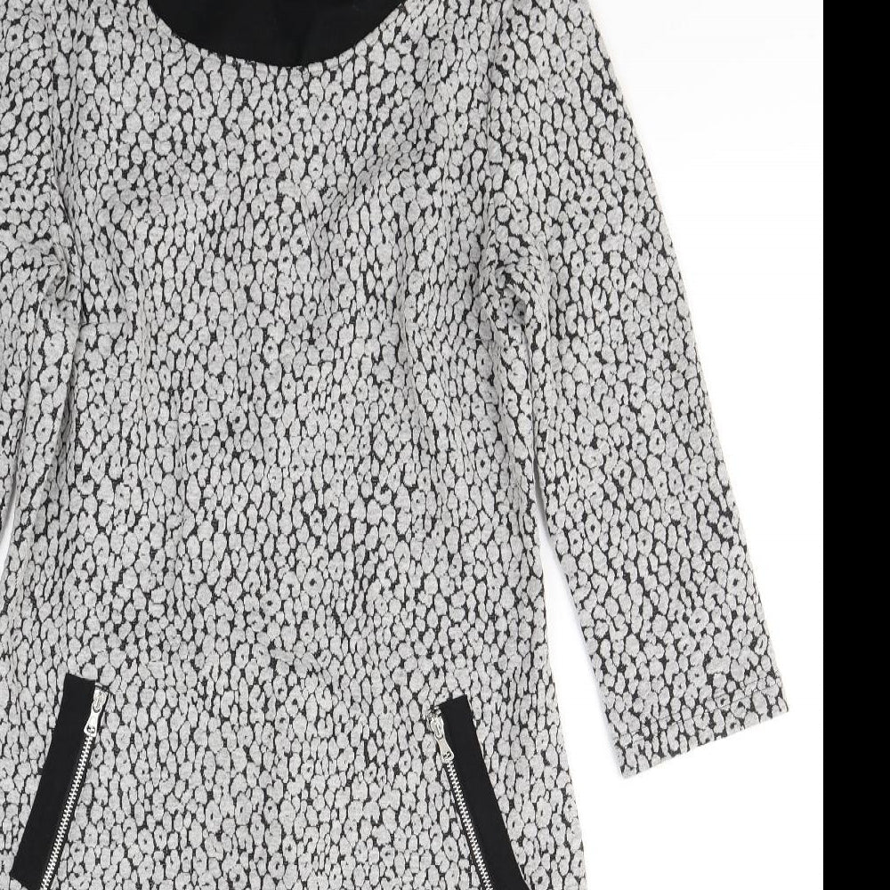Taifun Womens Green Polka Dot Polyester A-Line  Size 10  Round Neck Pullover