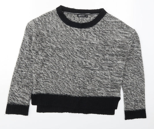 Internacionale Womens Grey Round Neck  Acrylic Pullover Jumper Size 14