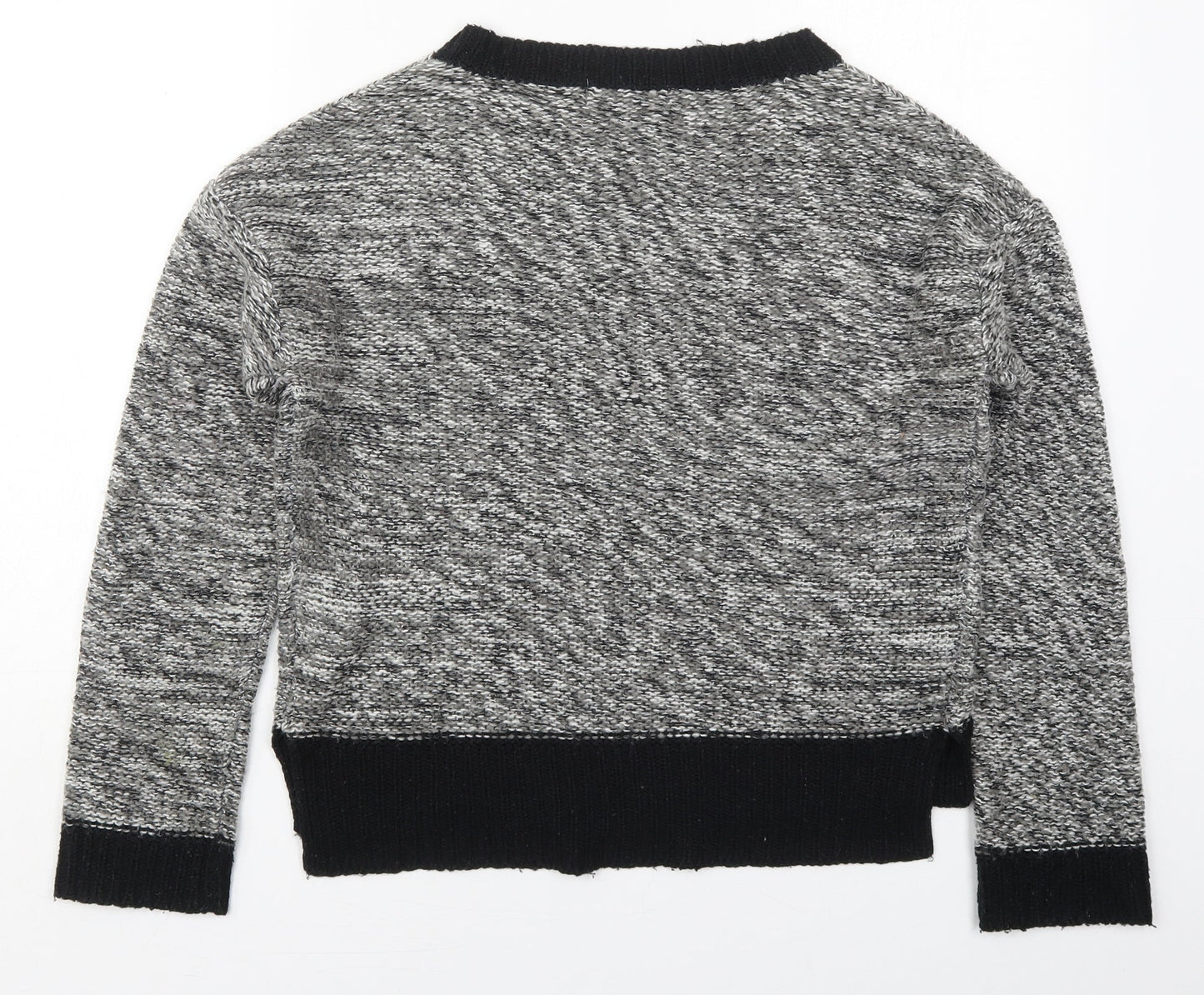 Internacionale Womens Grey Round Neck  Acrylic Pullover Jumper Size 14