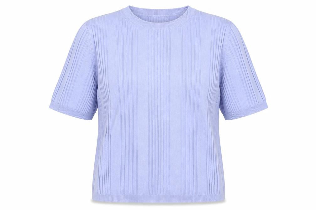 Marks and Spencer Womens Blue Crew Neck  Viscose Pullover Jumper Size 14