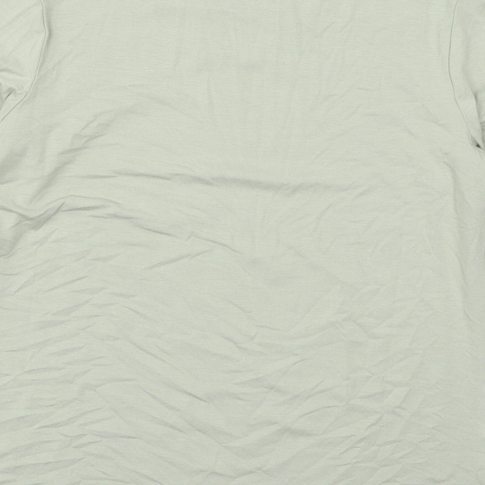 Damart Womens Green  Viscose Basic T-Shirt Size 10 Round Neck