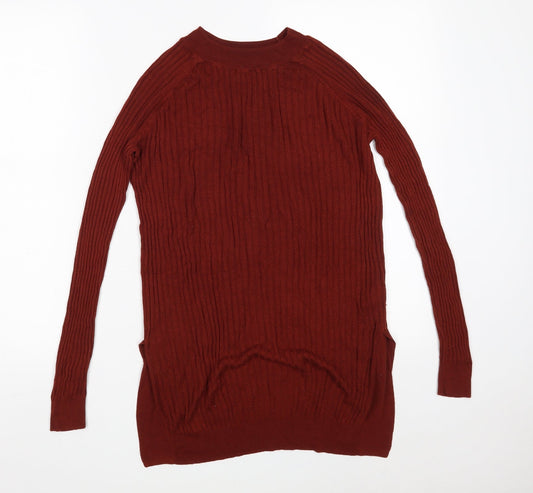 Matalan Womens Brown Round Neck  Viscose Pullover Jumper Size 12