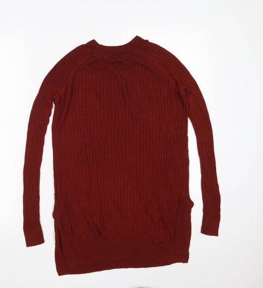 Matalan Womens Brown Round Neck  Viscose Pullover Jumper Size 12
