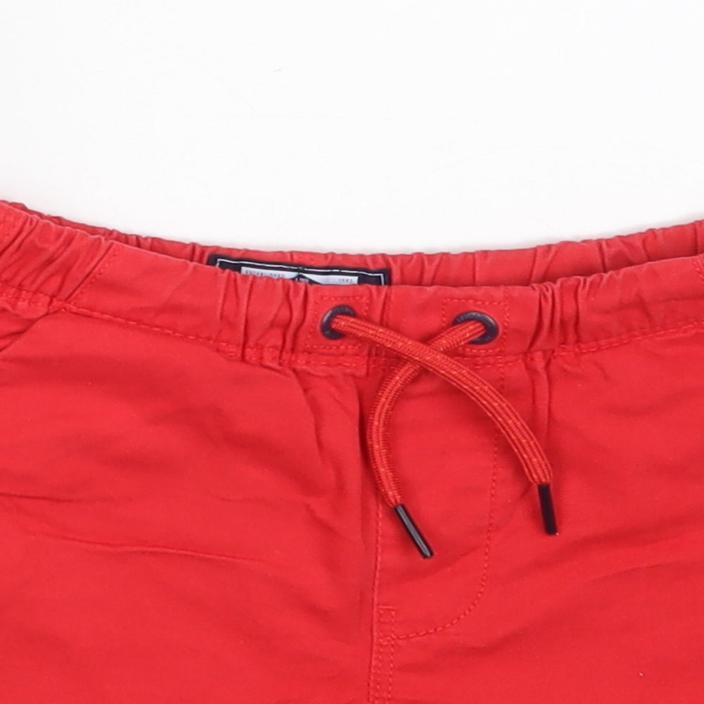 NEXT Boys Red  100% Cotton Chino Shorts Size 2 Years  Regular Drawstring