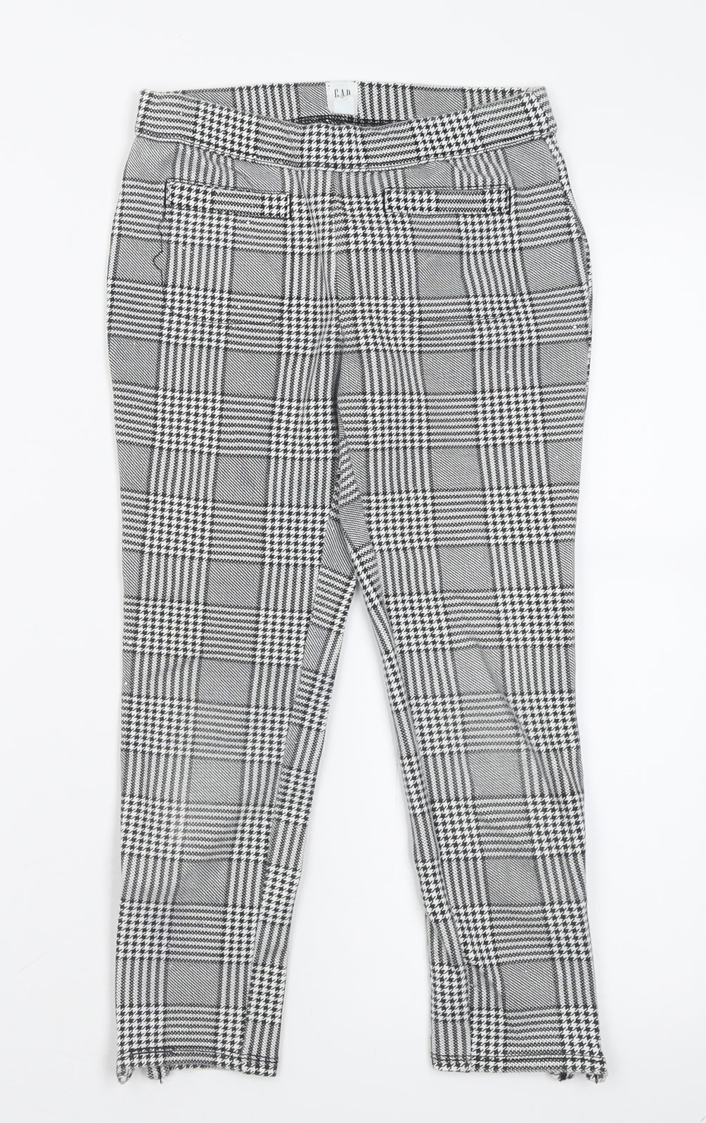Gap Girls Black Plaid Cotton Capri Trousers Size 8 Years  Regular Pullover