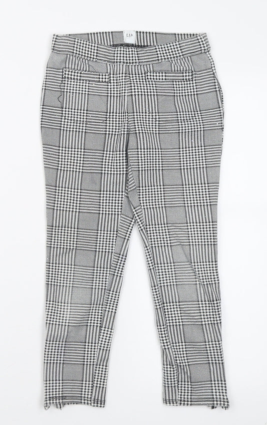Gap Girls Black Plaid Cotton Capri Trousers Size 8 Years  Regular Pullover