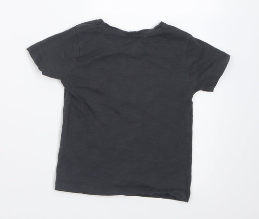 Primark Girls Grey  Cotton Basic T-Shirt Size 12-18 Months Crew Neck Pullover - future artist
