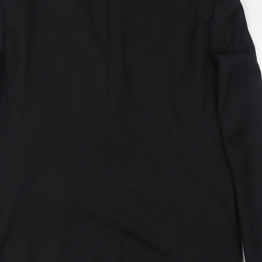 Baumer Mens Black  Polyester Jacket Blazer Size 36