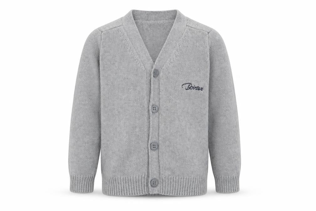Pointer Boys Grey V-Neck  Polyester Cardigan Jumper Size 2 Years  Button
