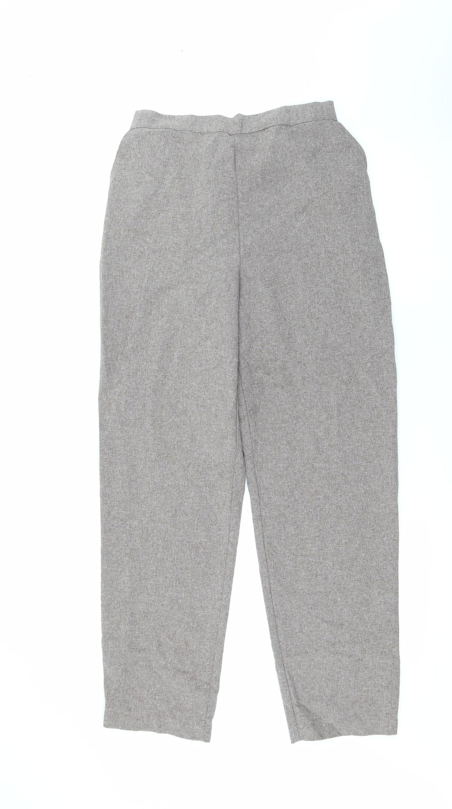 Emma Collection Womens Brown  Polyester Carrot Trousers Size 14 L29 in Regular