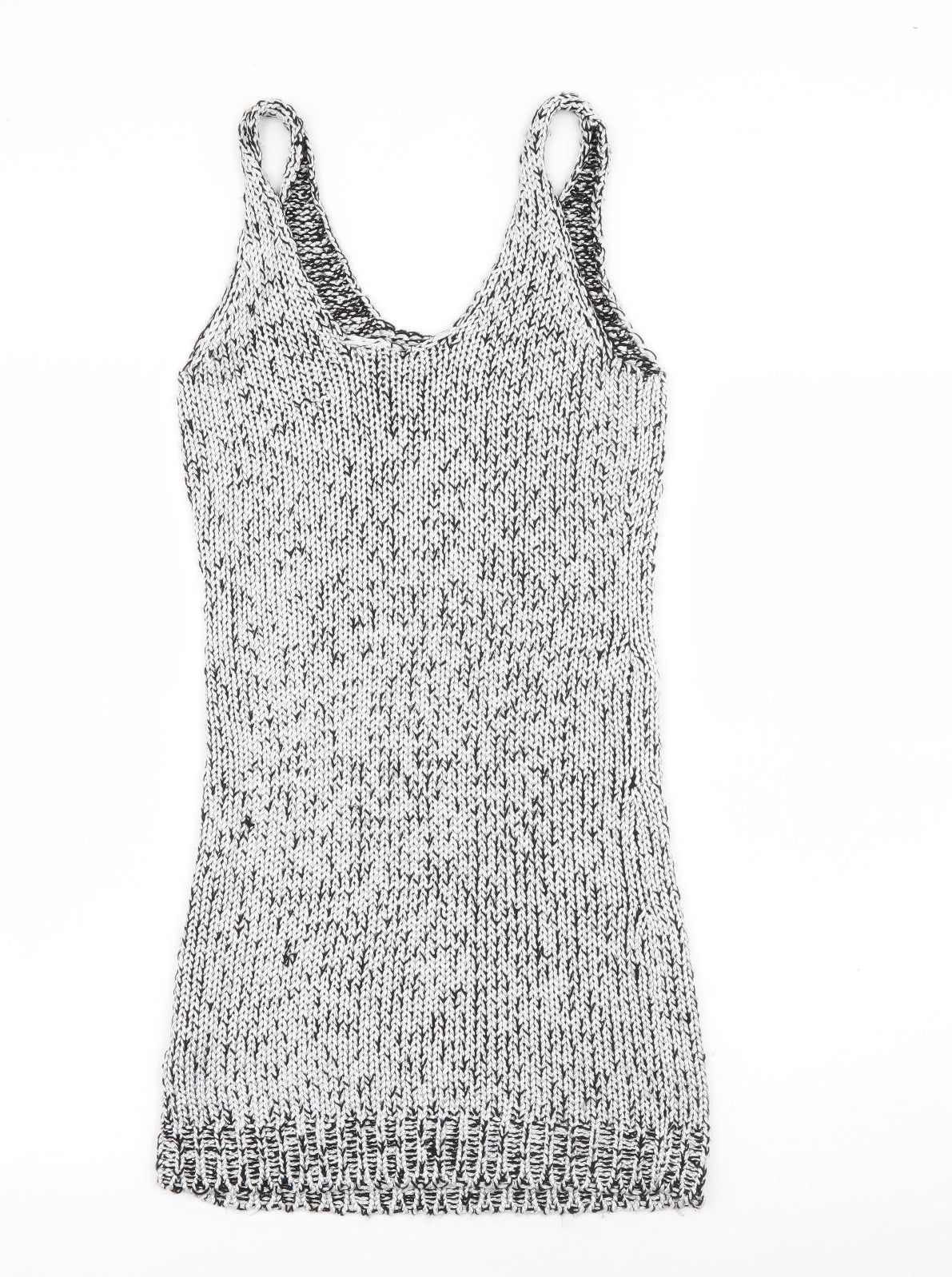 H&M Womens Silver  Viscose Bodycon  Size 10  Scoop Neck  - Sparkle