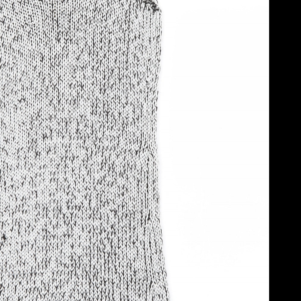 H&M Womens Silver  Viscose Bodycon  Size 10  Scoop Neck  - Sparkle