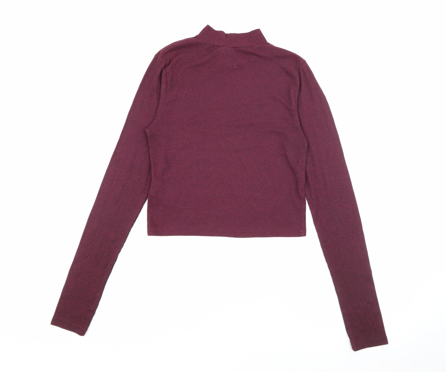 H&M Womens Purple High Neck  Polyester Pullover Jumper Size S
