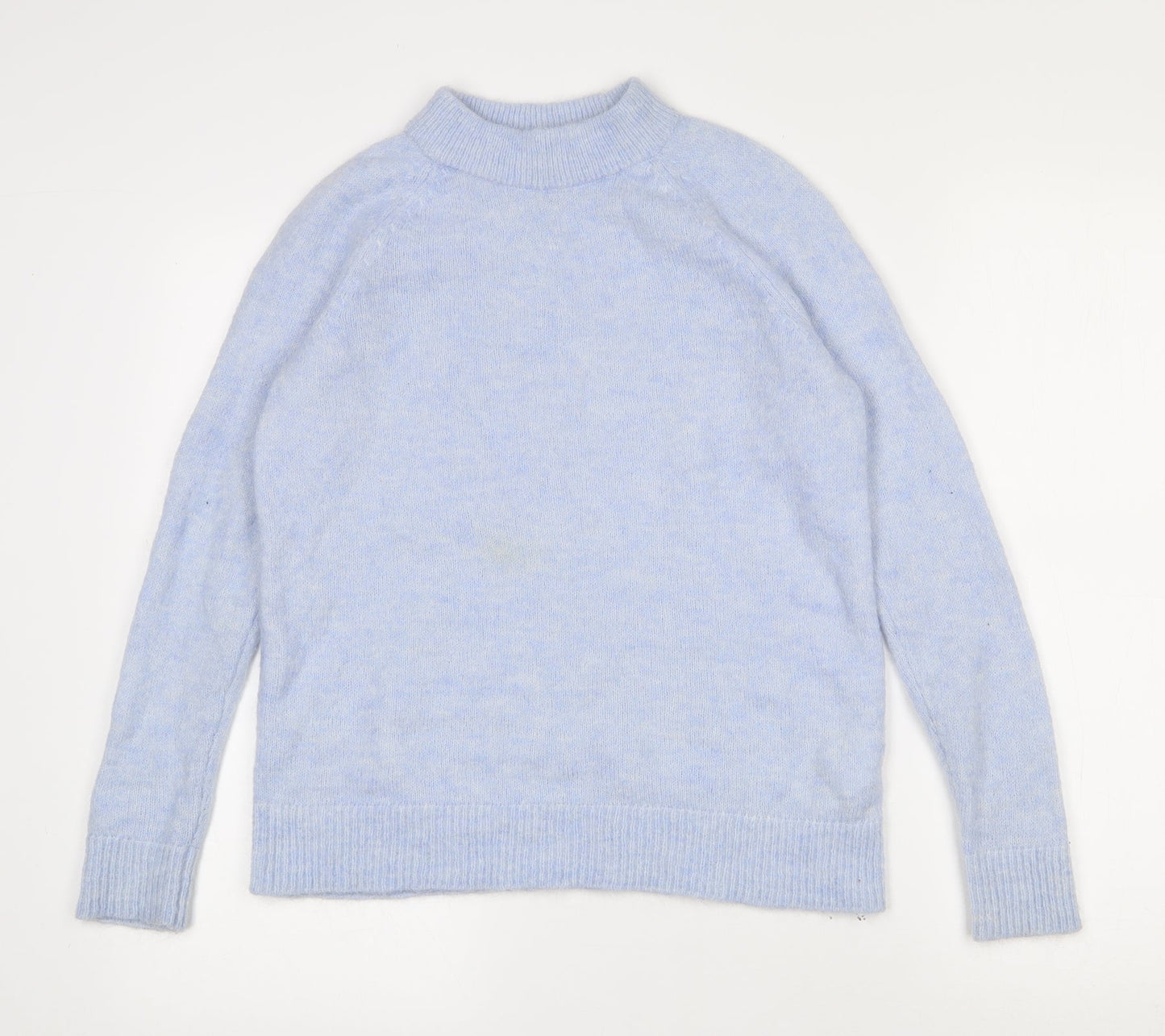 H&M Womens Blue Round Neck  Polyamide Pullover Jumper Size 8