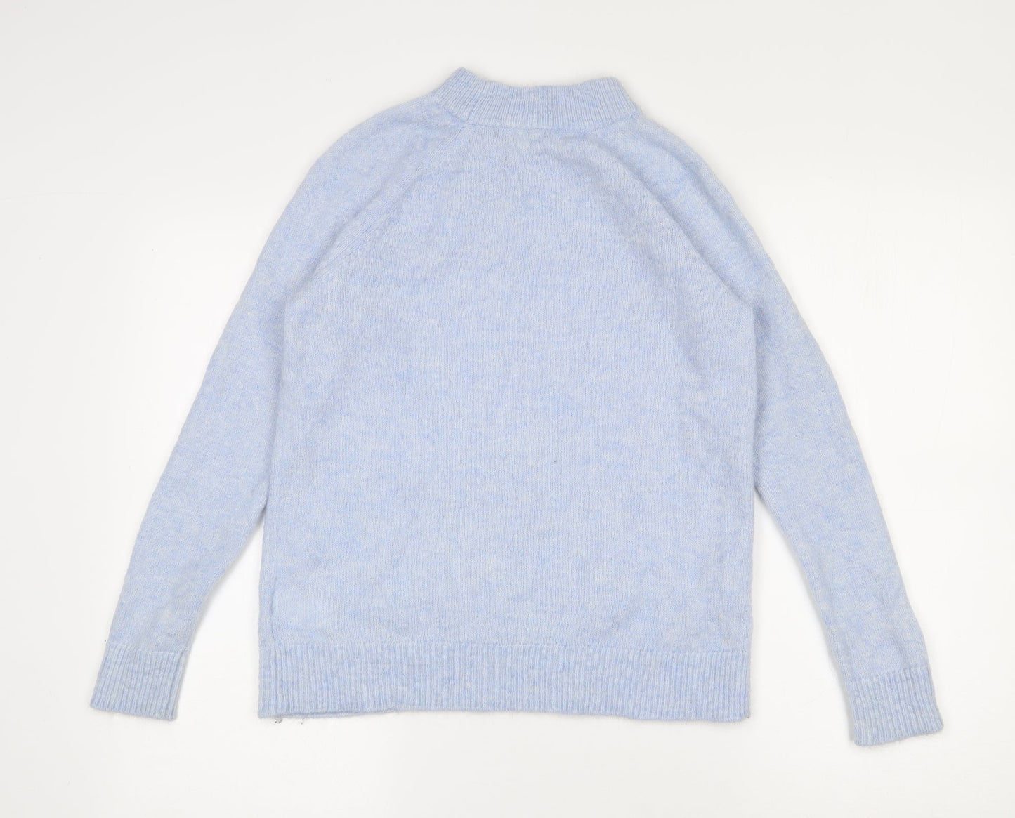 H&M Womens Blue Round Neck  Polyamide Pullover Jumper Size 8