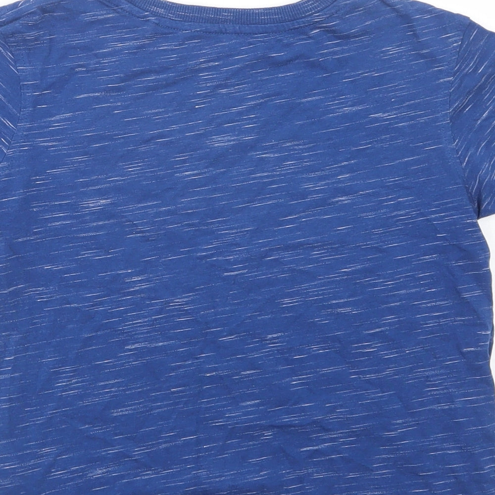 George Boys Blue  Cotton Pullover Polo Size 6-7 Years Crew Neck Pullover
