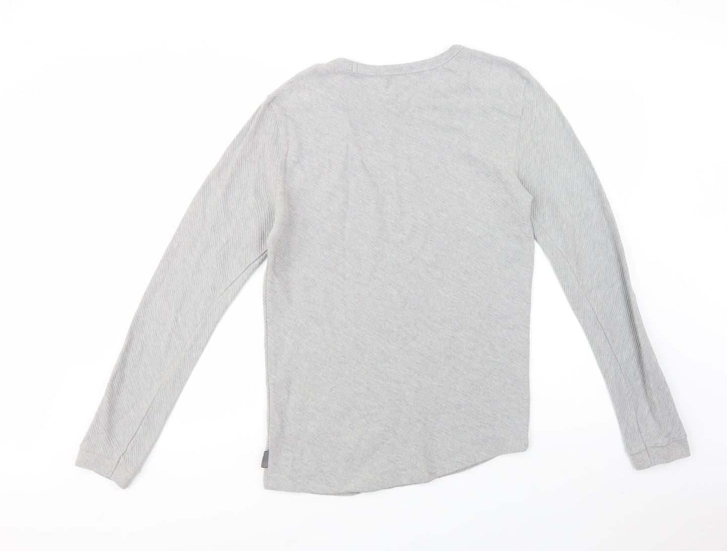 Bershka Mens Grey  Cotton Pullover Sweatshirt Size L