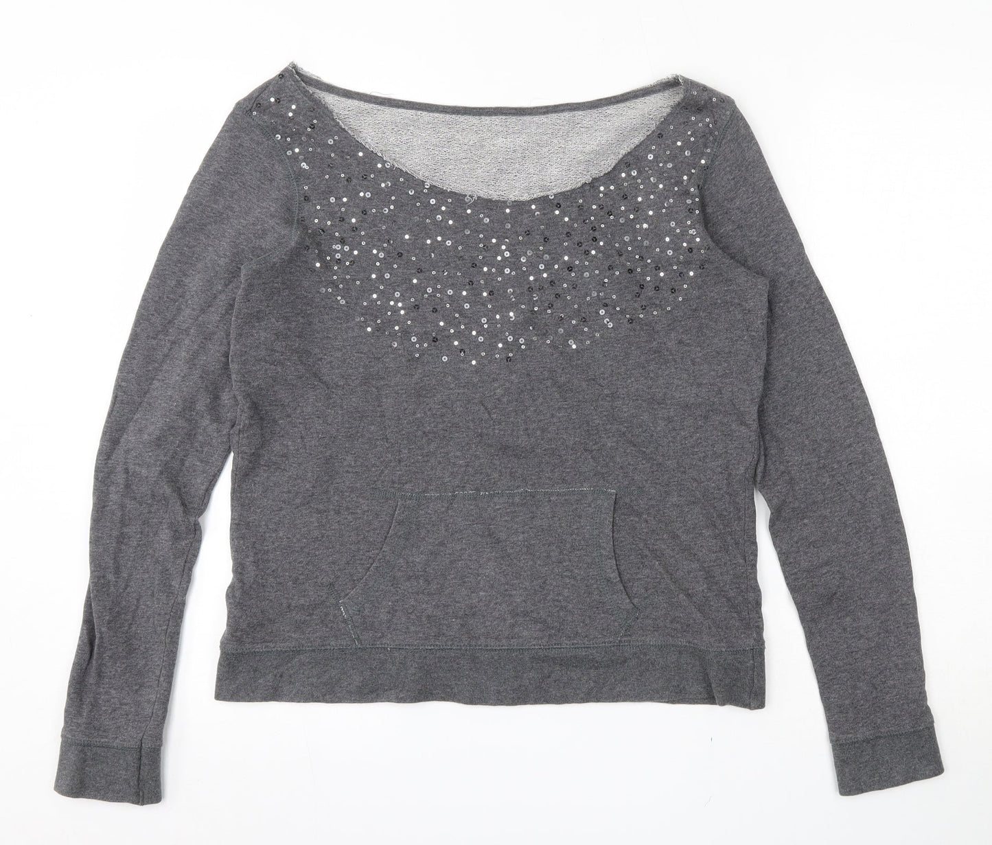 Woolworths Womens Grey  100% Cotton Pullover Sweatshirt Size M  Pullover