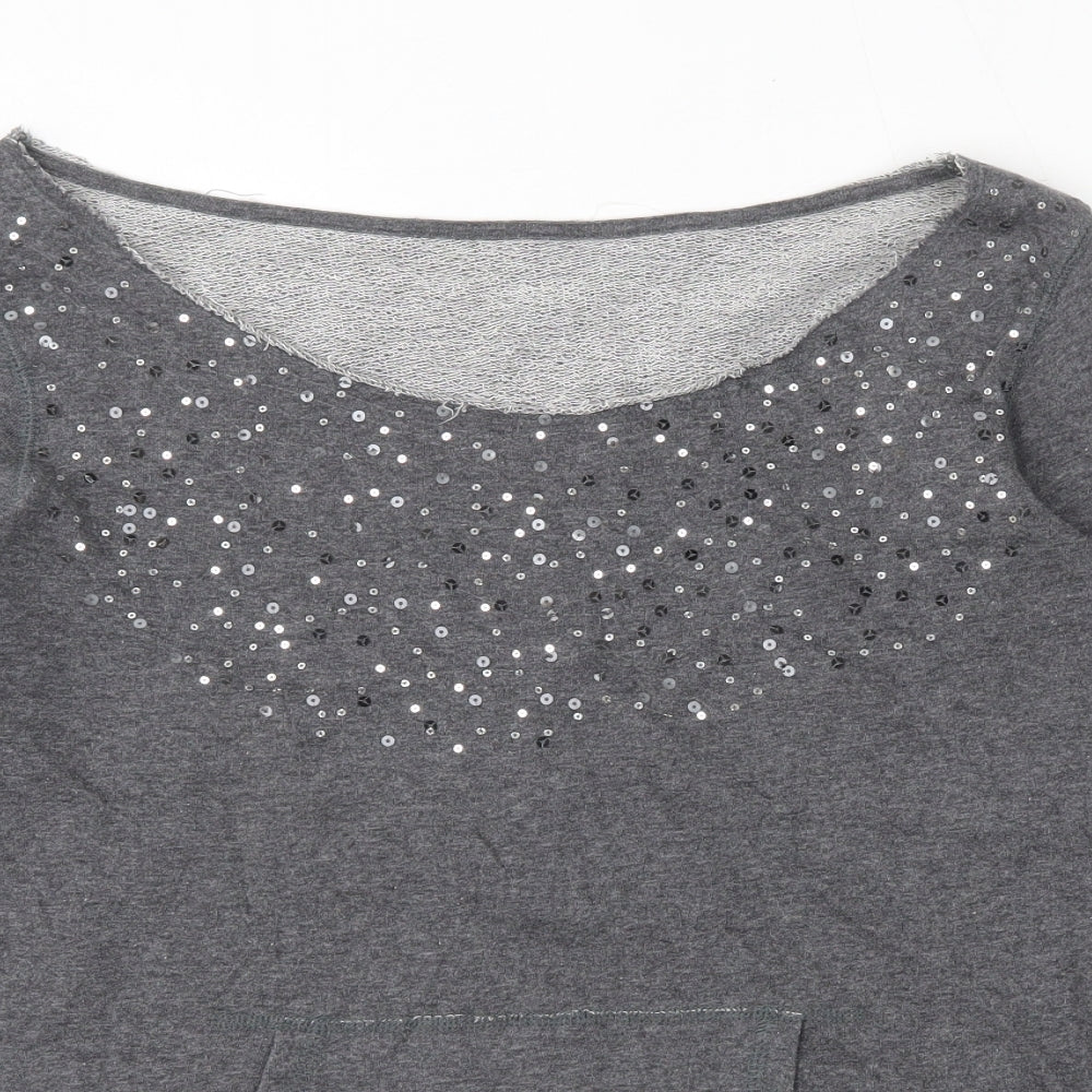 Woolworths Womens Grey  100% Cotton Pullover Sweatshirt Size M  Pullover