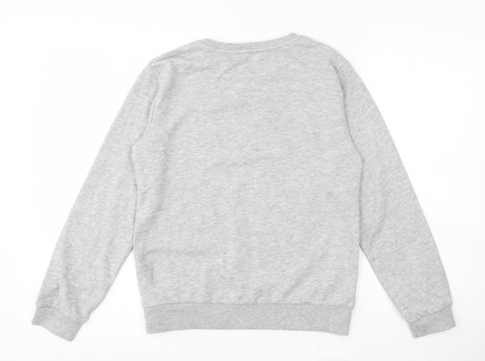 Very Girls Grey  Polyester Pullover Sweatshirt Size 12 Years