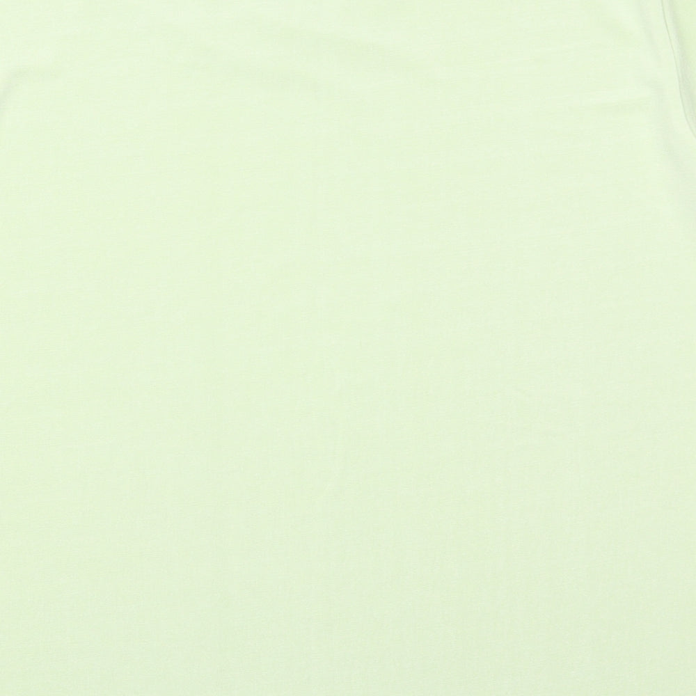 Casadella Womens Green  Polyester Basic T-Shirt One Size Crew Neck