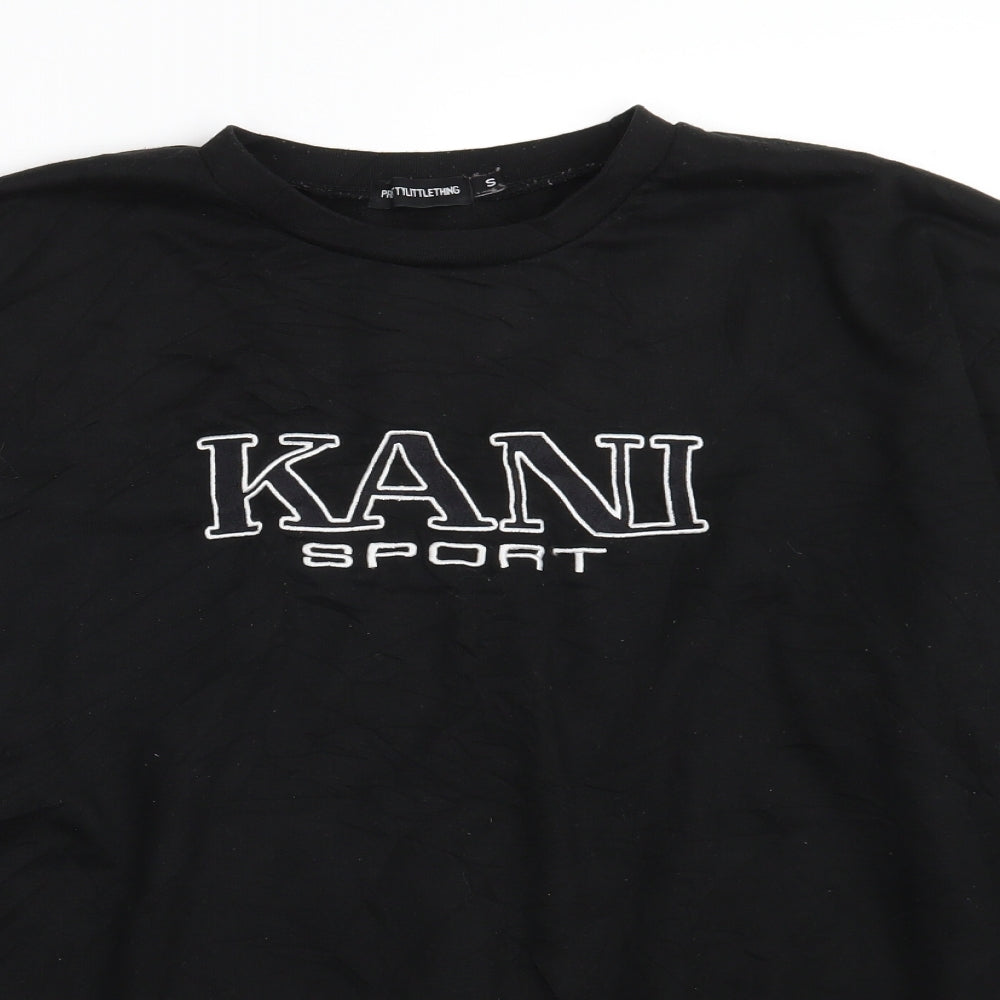 PRETTYLITTLETHING Womens Black  Polyester Pullover Sweatshirt Size S   - KANI SPORT