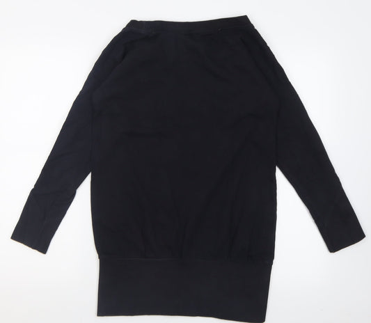 silver dagger Womens Black  Cotton Tunic Sweatshirt Size 8  Pullover