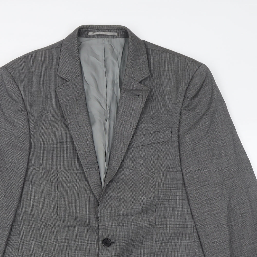 NEXT Mens Grey  Wool Jacket Suit Jacket Size 38