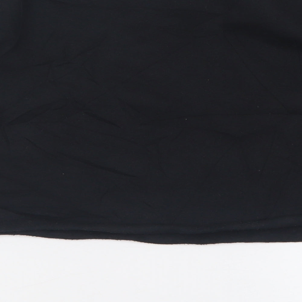 PRETTYLITTLETHING Womens Black  Polyester Pullover Sweatshirt Size 10  Pullover - Cropped christmas