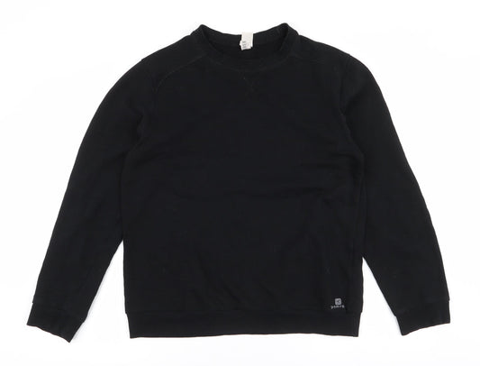 Oxylane Mens Black  Polyester Pullover Sweatshirt Size L