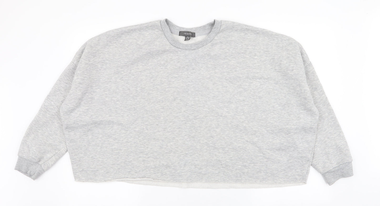 Primark Womens Grey  Polyester Pullover Sweatshirt Size XL  Pullover - Cropped