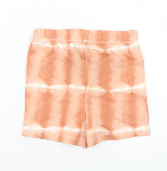 Primark Girls Orange Tie Dye Cotton Cropped Leggings Size 12-18 Months