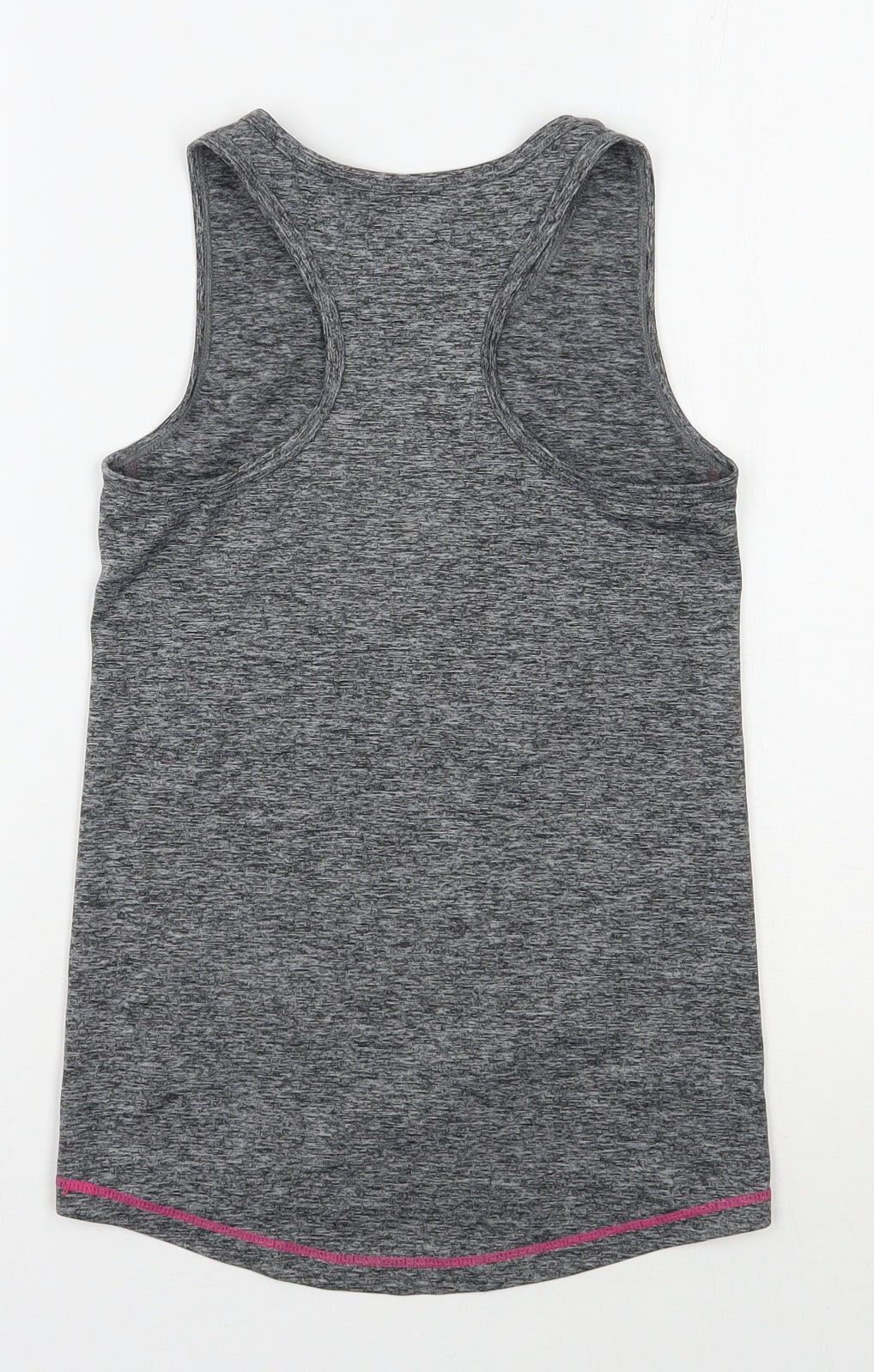 NEXT Girls Grey  Polyester Jersey Tank Size 9 Years Scoop Neck Pullover