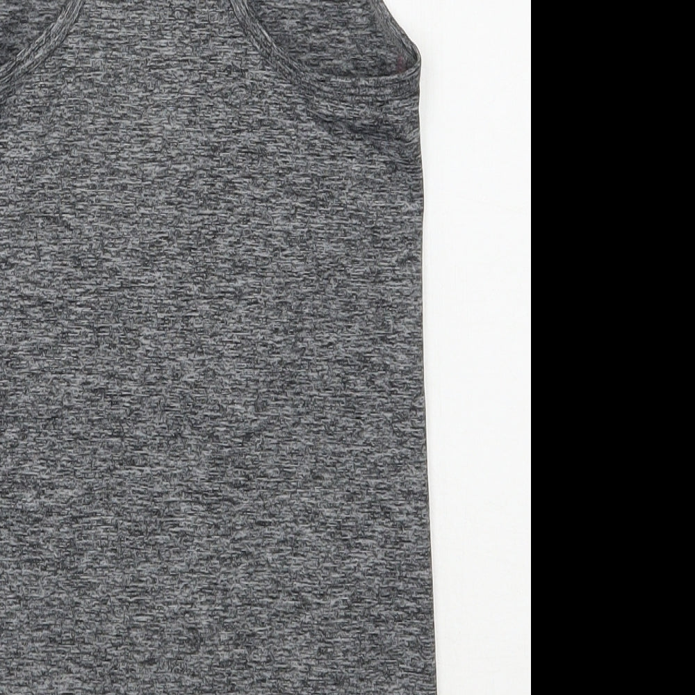 NEXT Girls Grey  Polyester Jersey Tank Size 9 Years Scoop Neck Pullover