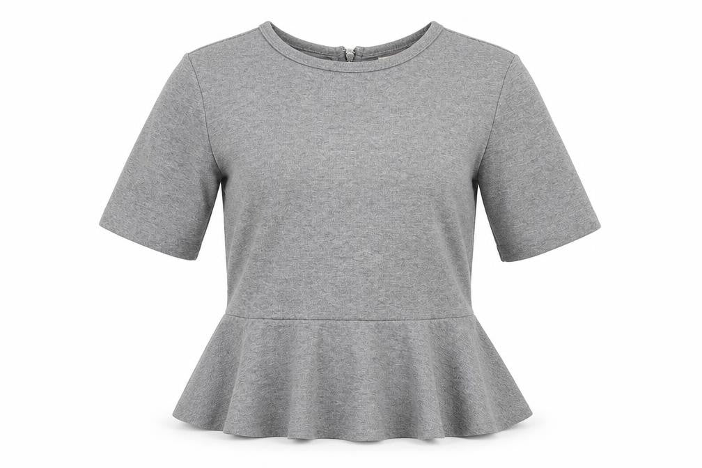 Gap Womens Grey  Polyester Basic T-Shirt Size S Round Neck