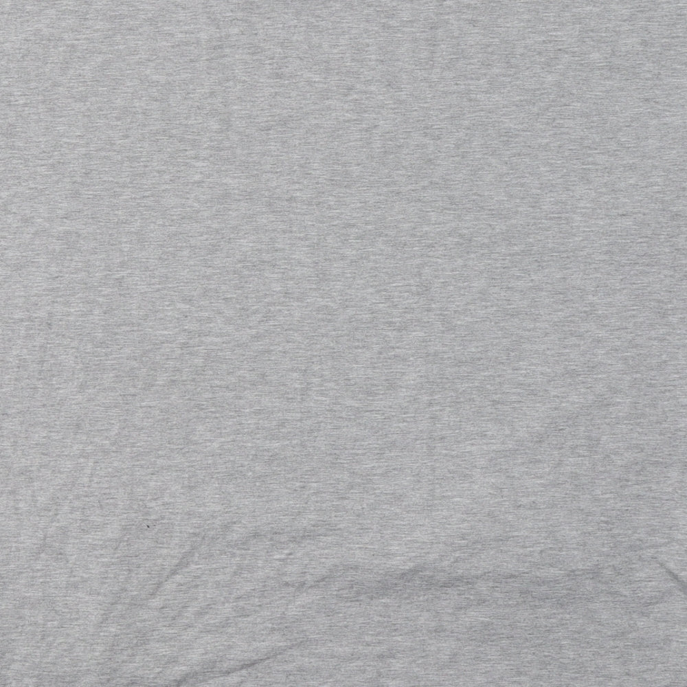 Gallery Womens Grey Colourblock Polyester  Blouse Size M Round Neck