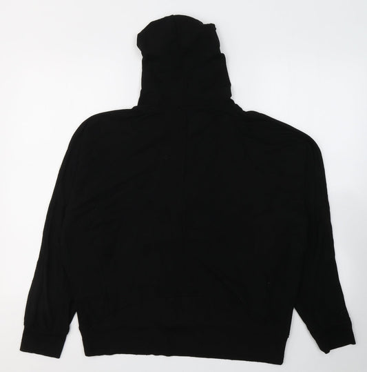 Cable & Gauge Womens Black  Viscose Pullover Hoodie Size L  Pullover
