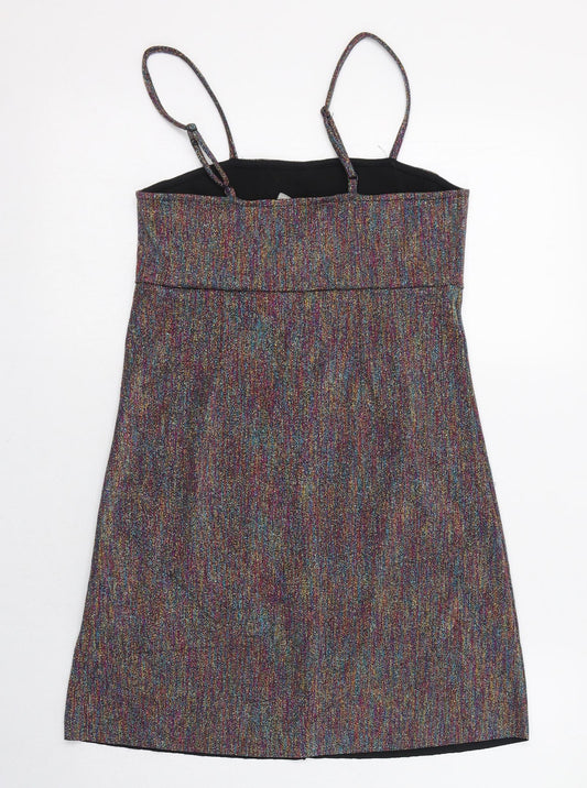 ASOS Womens Multicoloured  Polyester Tank Dress  Size 6  Square Neck Pullover